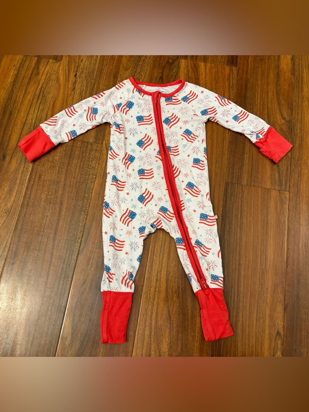 Caden Lane White/Red 4th of July America pajamas
